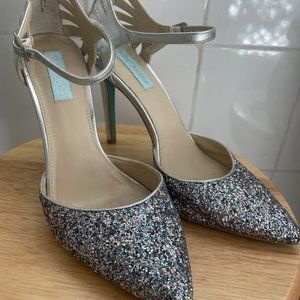 Betsey Johnson glitter heels